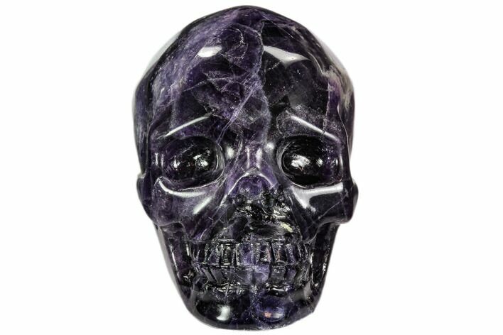 Carved, Purple Fluorite Skull #108760